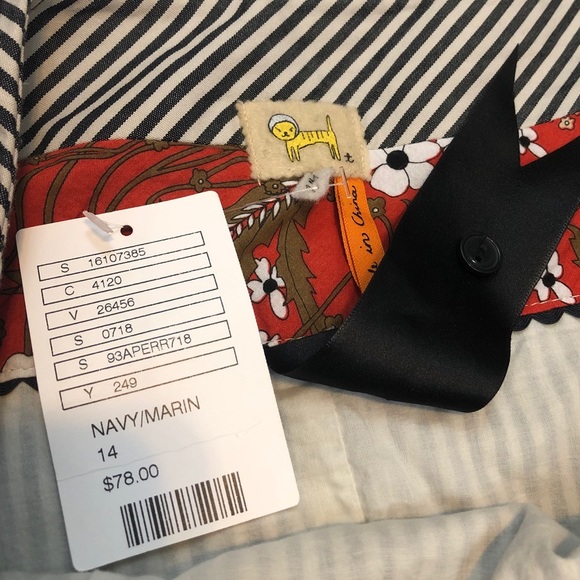 NEW Anthropologie Engineer Striped Pleated Skirt - Picture 6 of 9